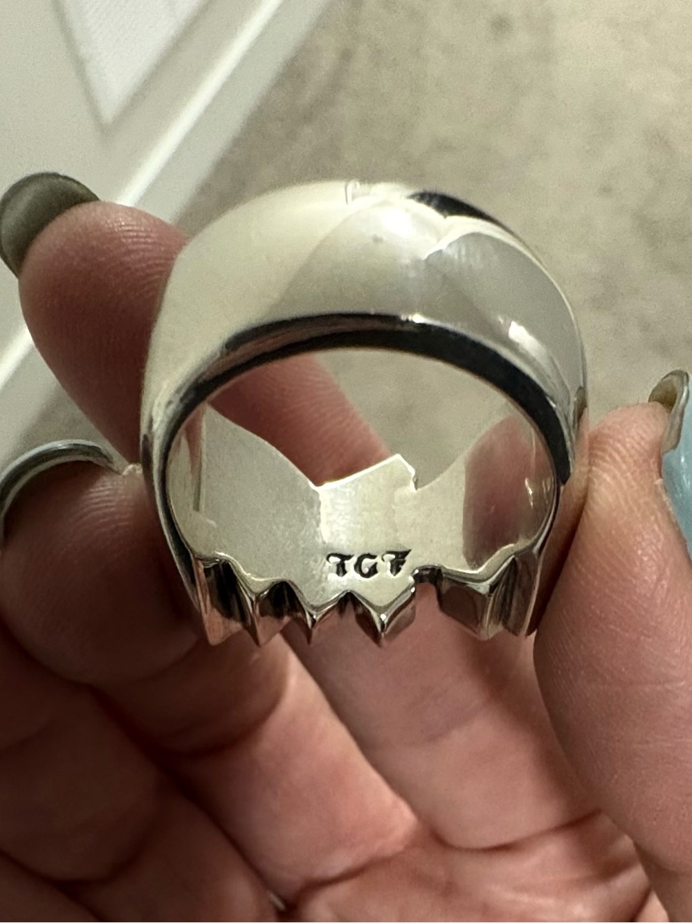 The Great Frog “DAD” Sterling Silver Ring - Picture 5 of 6